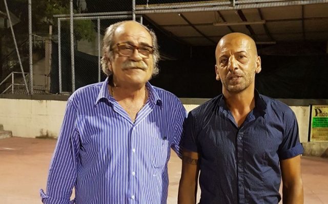 Il co-presidente del Castelfidardo Costantino Sarnari con mister Roberto Vagnoni