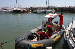 I volontari della CRI Senigallia addetti al soccorso in mare (OPSA)