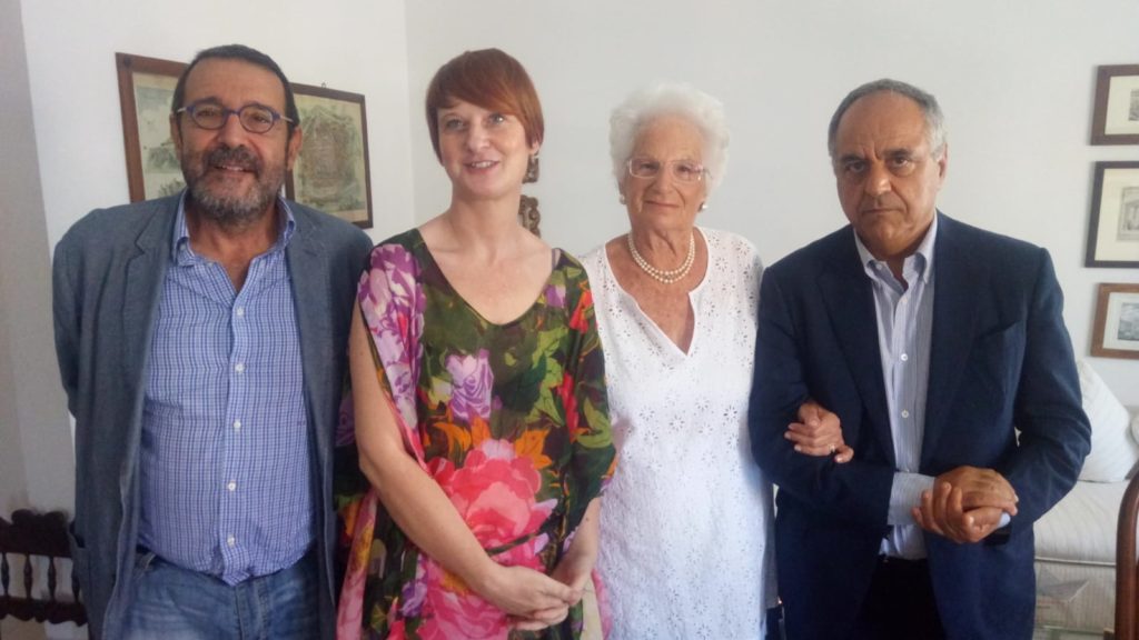 Da sinistra, Paolo Pezzino, Annalisa Cegna, Liliana Segre e Francesco Adornato