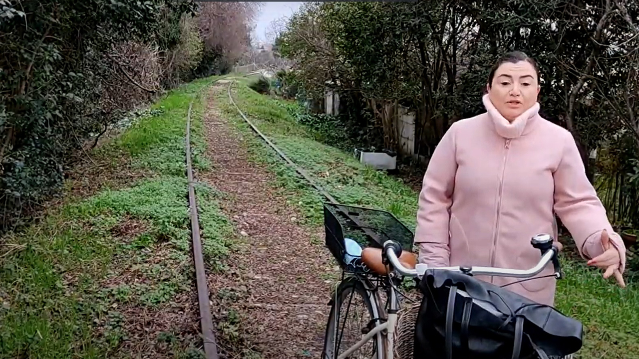 Cucchiarini sul tratto dove nascerà la Ciclovia Ex ferrovia Fano-Urbino