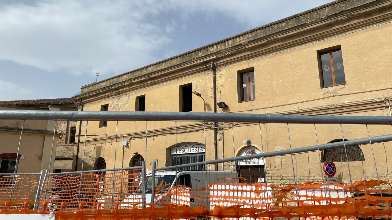 I lavori a palazzo Bonopera di Senigallia