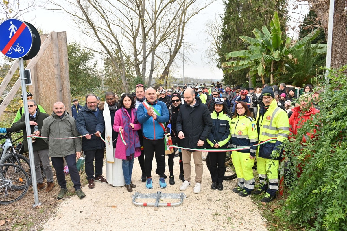 L'inaugurazione della pista a Osimo