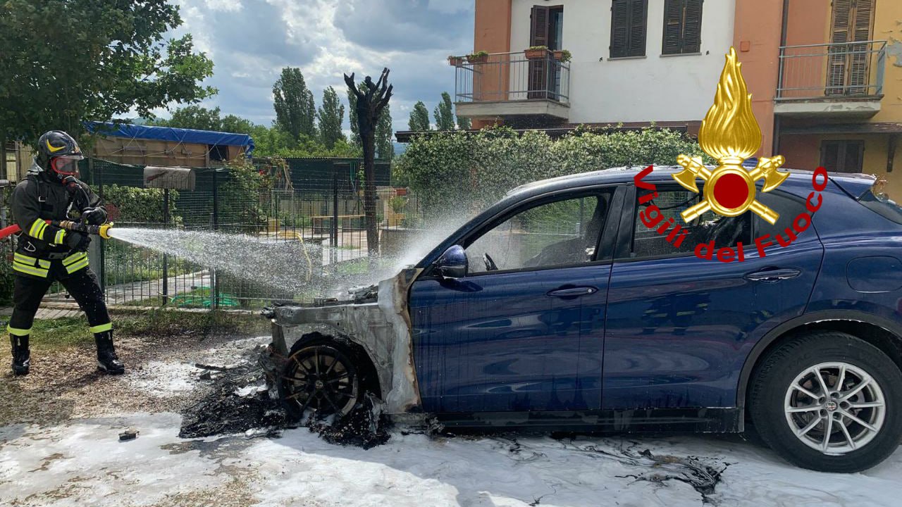 l'intervento dei Vigili del Fuoco di Macerata Feltria