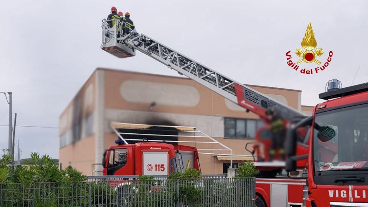 L'incendio a Castelfidardo