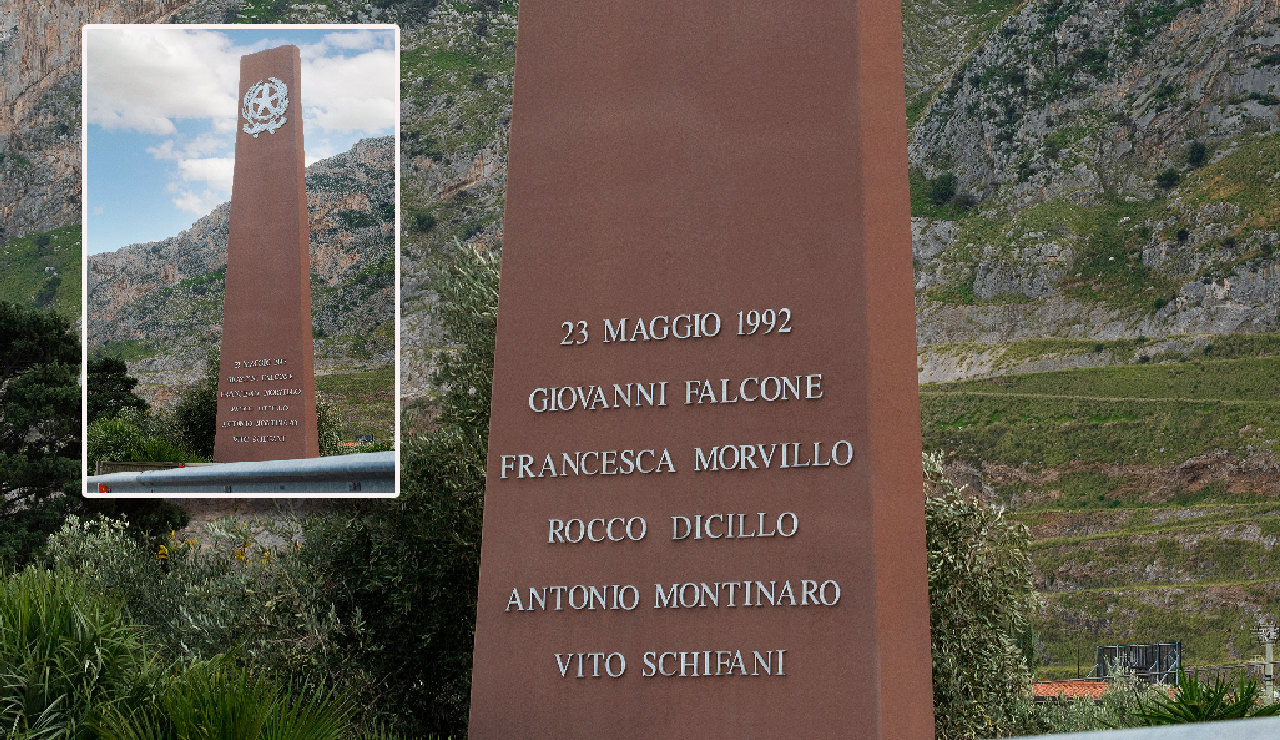 Il monumento commemorativo della strage di Capaci