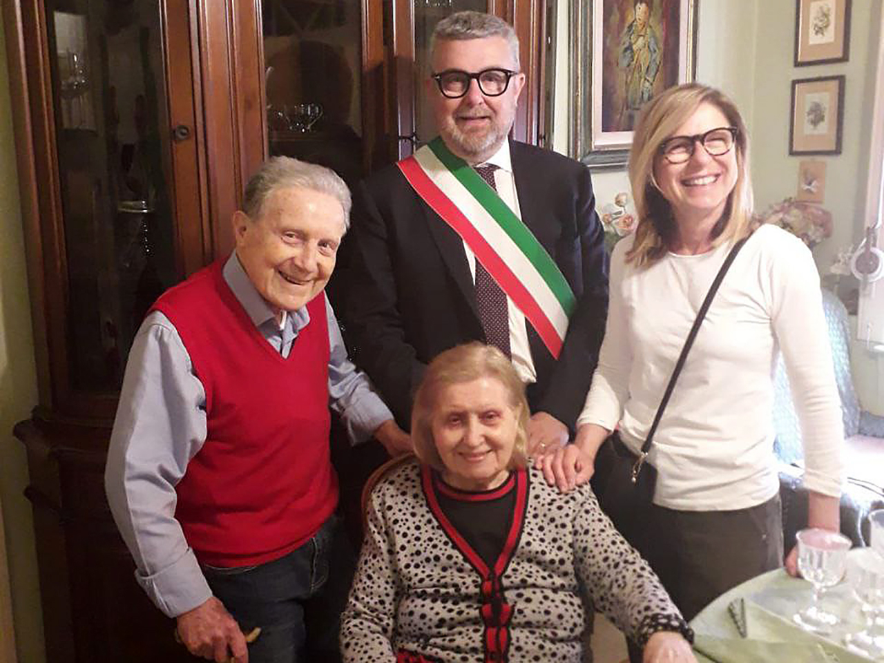 Nuova centenaria a Senigallia, Maria Luisa Rosati, visita a sorpresa del sindaco Olivetti