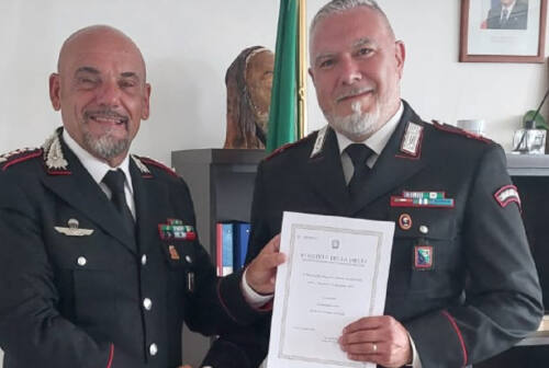 Morro D’Alba, medaglia d’oro al merito di lungo comando al maresciallo Scarpone