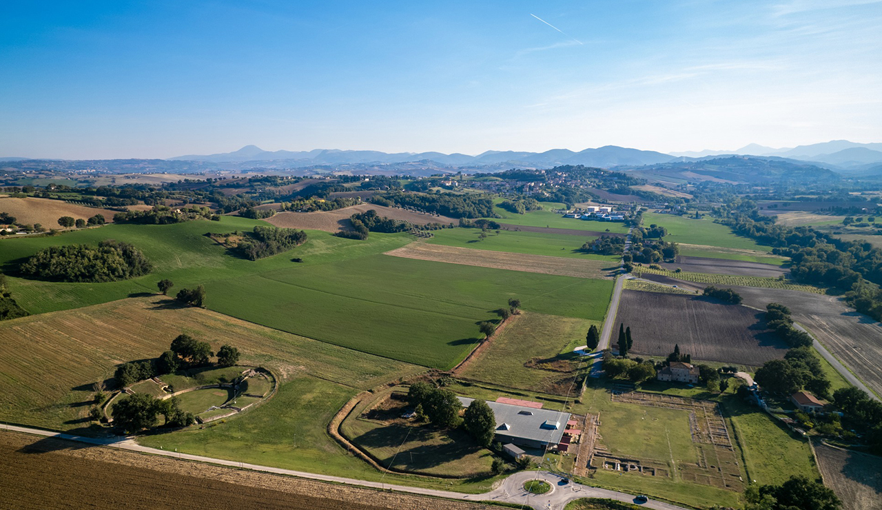 L'area dell'antica città romana di Suasa, nella periferia dell'attuale Castelleone di Suasa