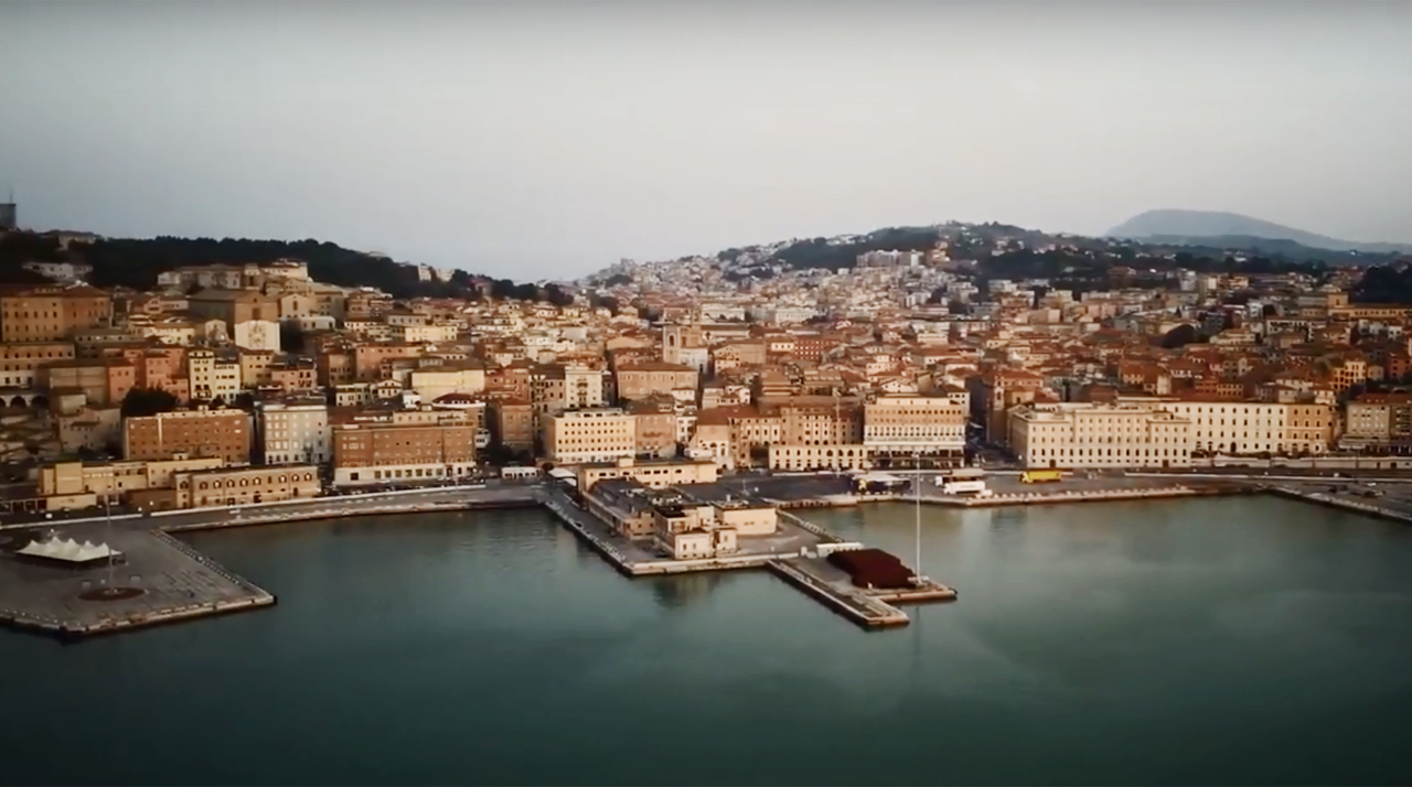 Ancona vista dal mare, screenshot nostro video