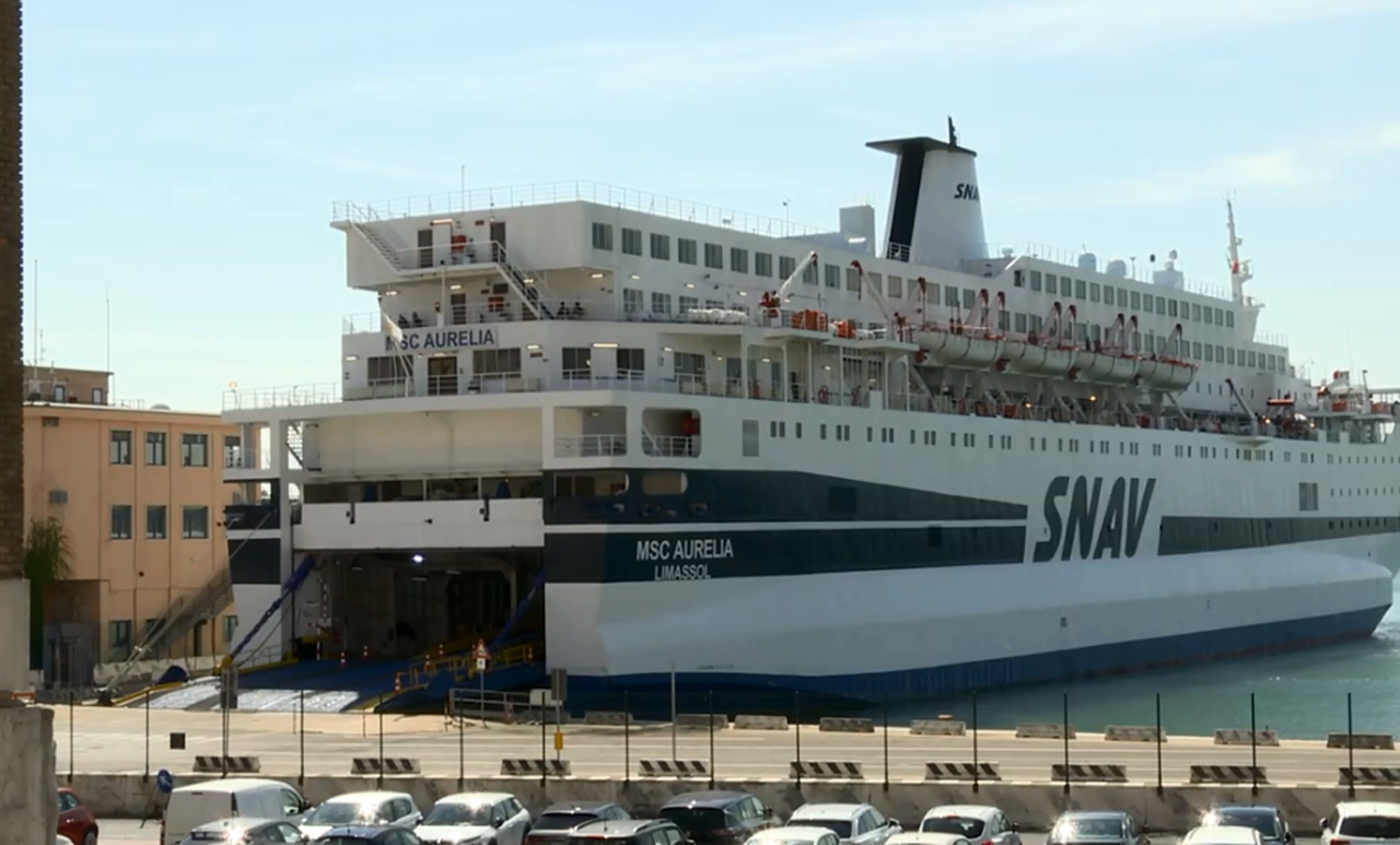 Ancona, nave da crociera, screenshot nostro video