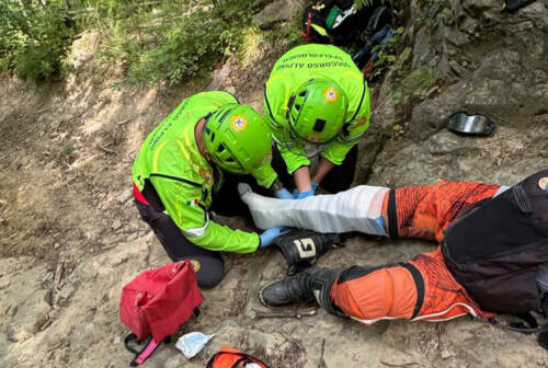 Roccafluvione, cade motociclista di enduro: interviene il Soccorso Alpino