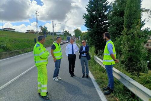 Alluvione, a Osimo frana via Ancona: sopralluogo dell’assessore Baldelli