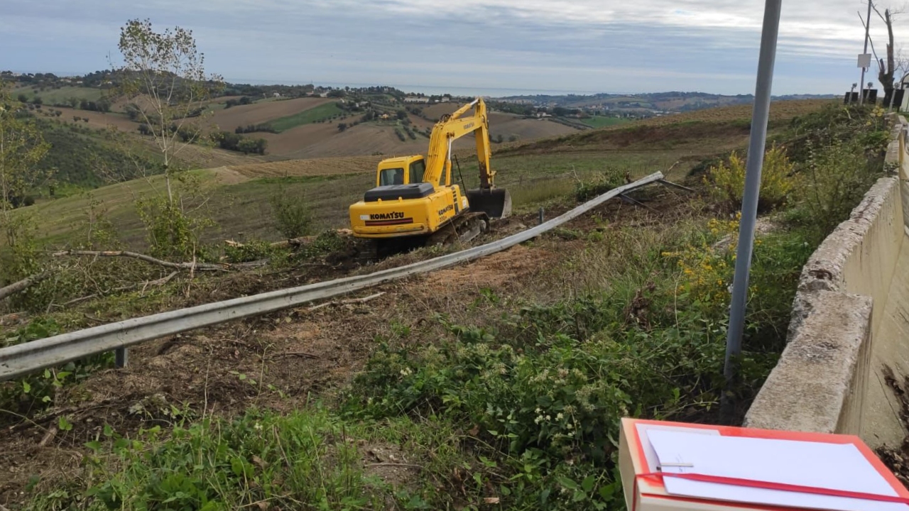 Lavori pubblici a Senigallia: partito il cantiere per la frana superiore di Roncitelli