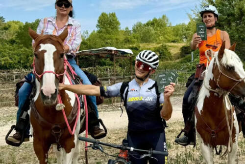 Da Fabriano a L’Aquila: ecco l’incredibile impresa di Federica e Alberto in horsebike