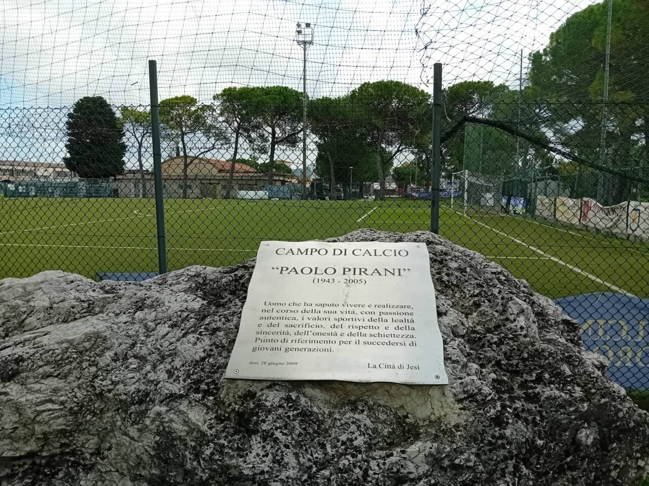 Il campo da calcio "Pirani" al Boario