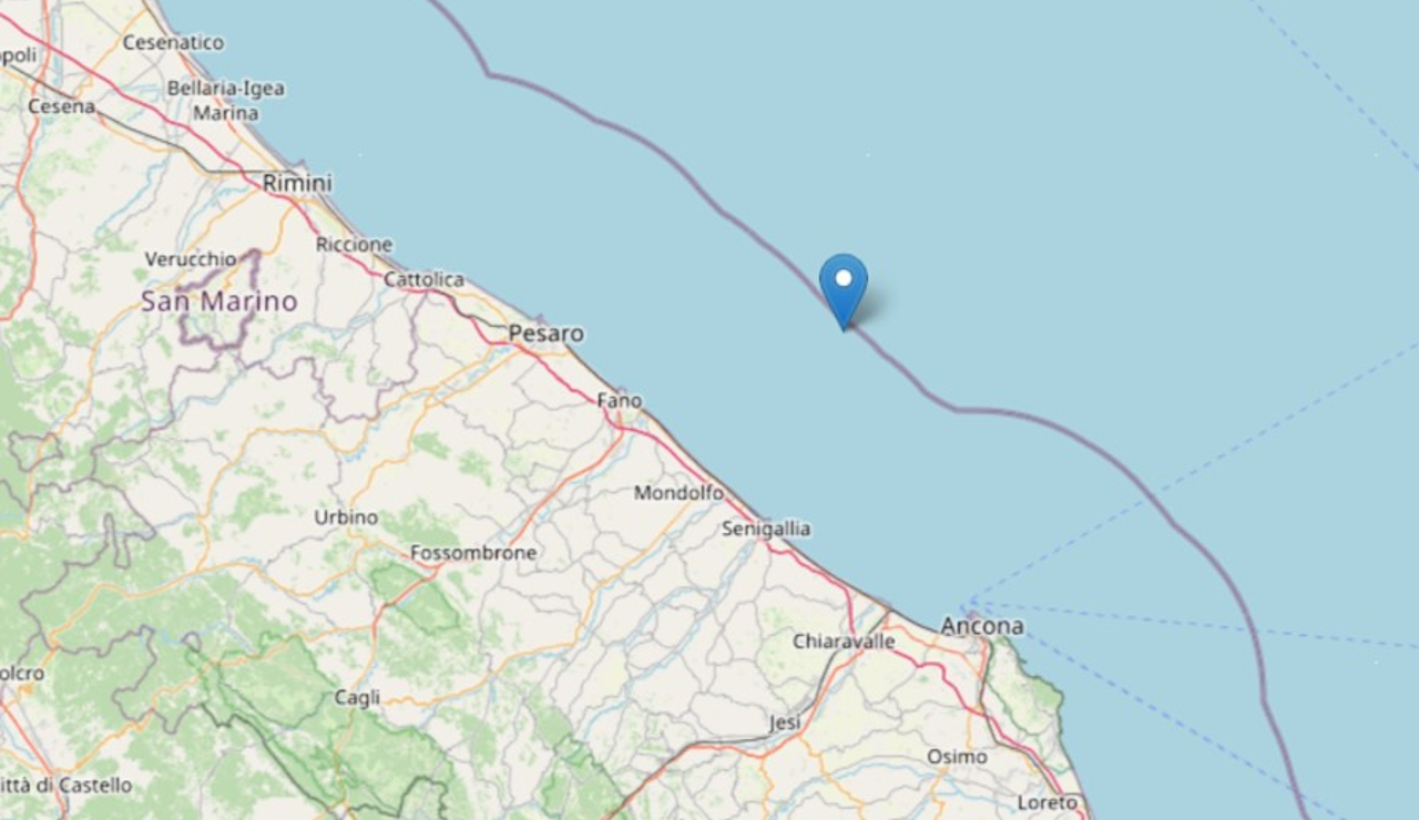 Terremoto a largo delle Marche nel pomeriggio del 29 ottobre 2024: tremano Fano, Mondolfo e Senigallia. Fonte: Ingv.it