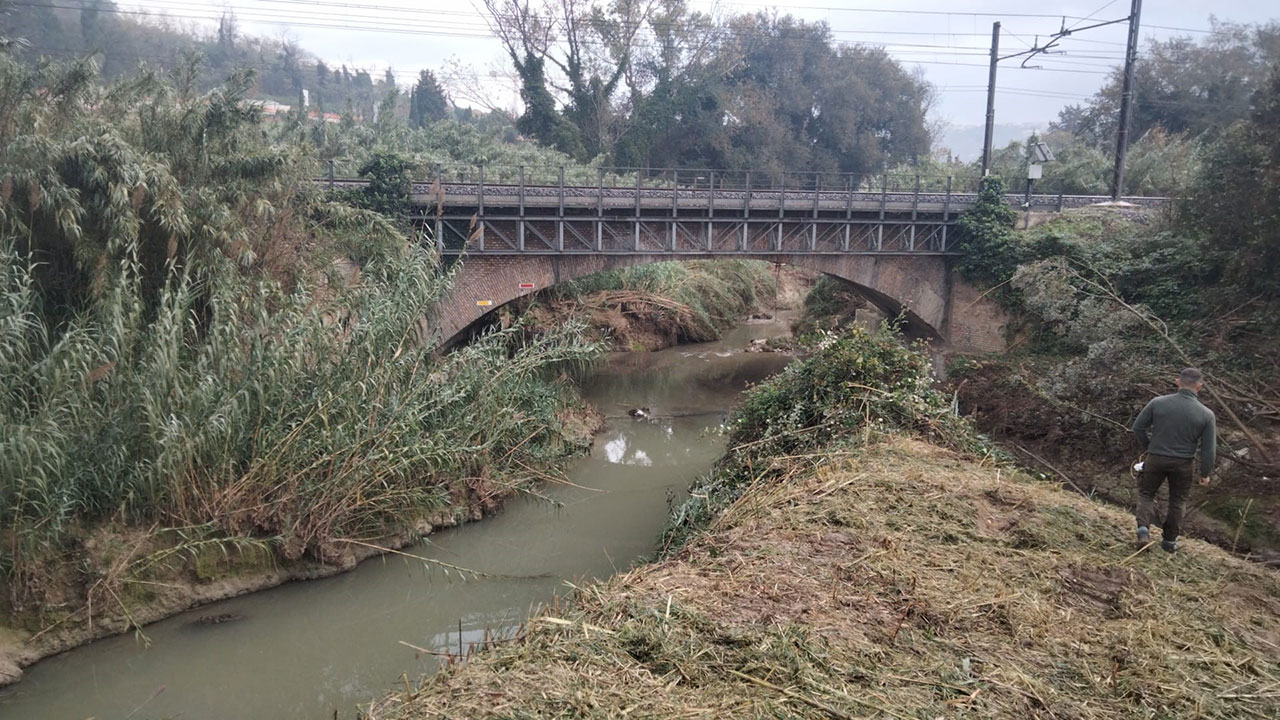 Torrente Aspio, pulitura