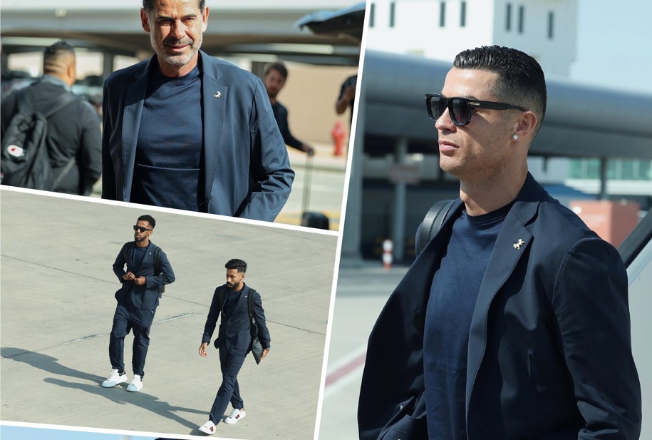 Total look Tombolini per Cristiano Ronaldo e i calciatori dell'Al-Nassr (foto ufficio stampa)