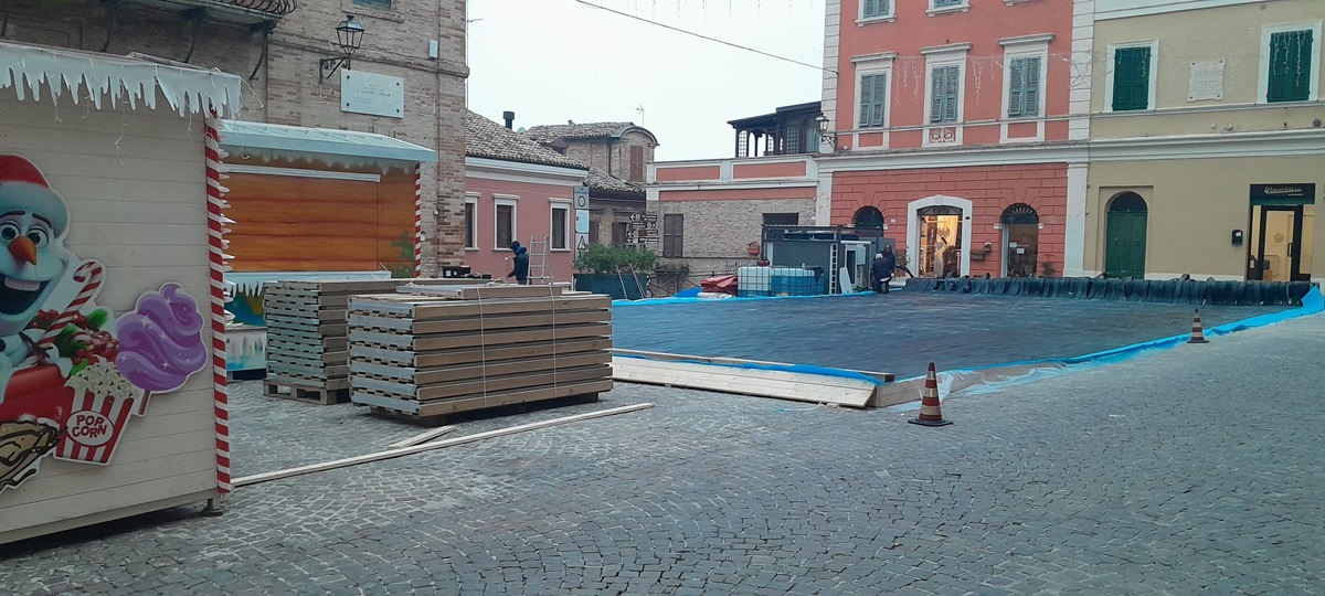 La pista di pattinaggio a Castelfidardo