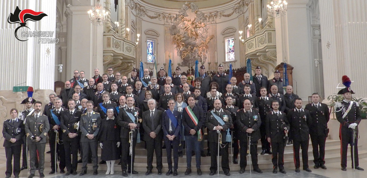 Nella cattedrale di Santa Maria Assunta di Fermo si è tenuta la messa in onore della Patrona dell’Arma dei Carabinieri, “Maria Virgo Fidelis”