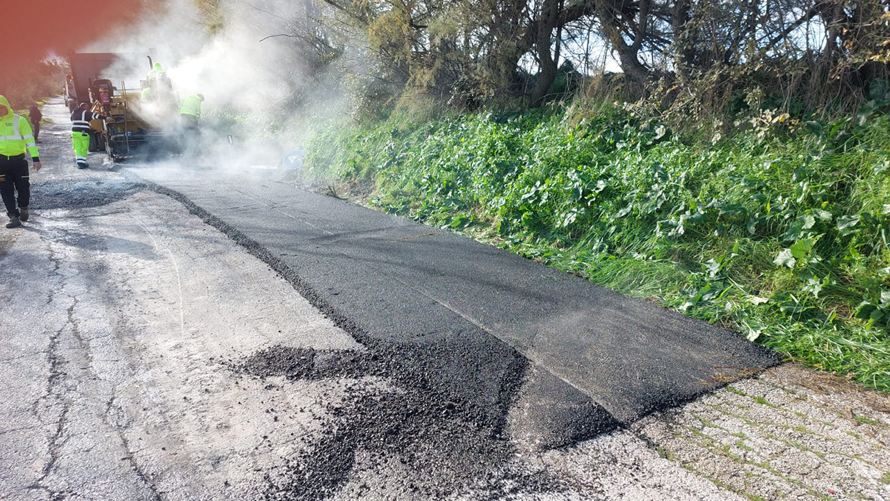 Manutenzione strade jesine, via Venetica (Foto: Comune di Jesi)