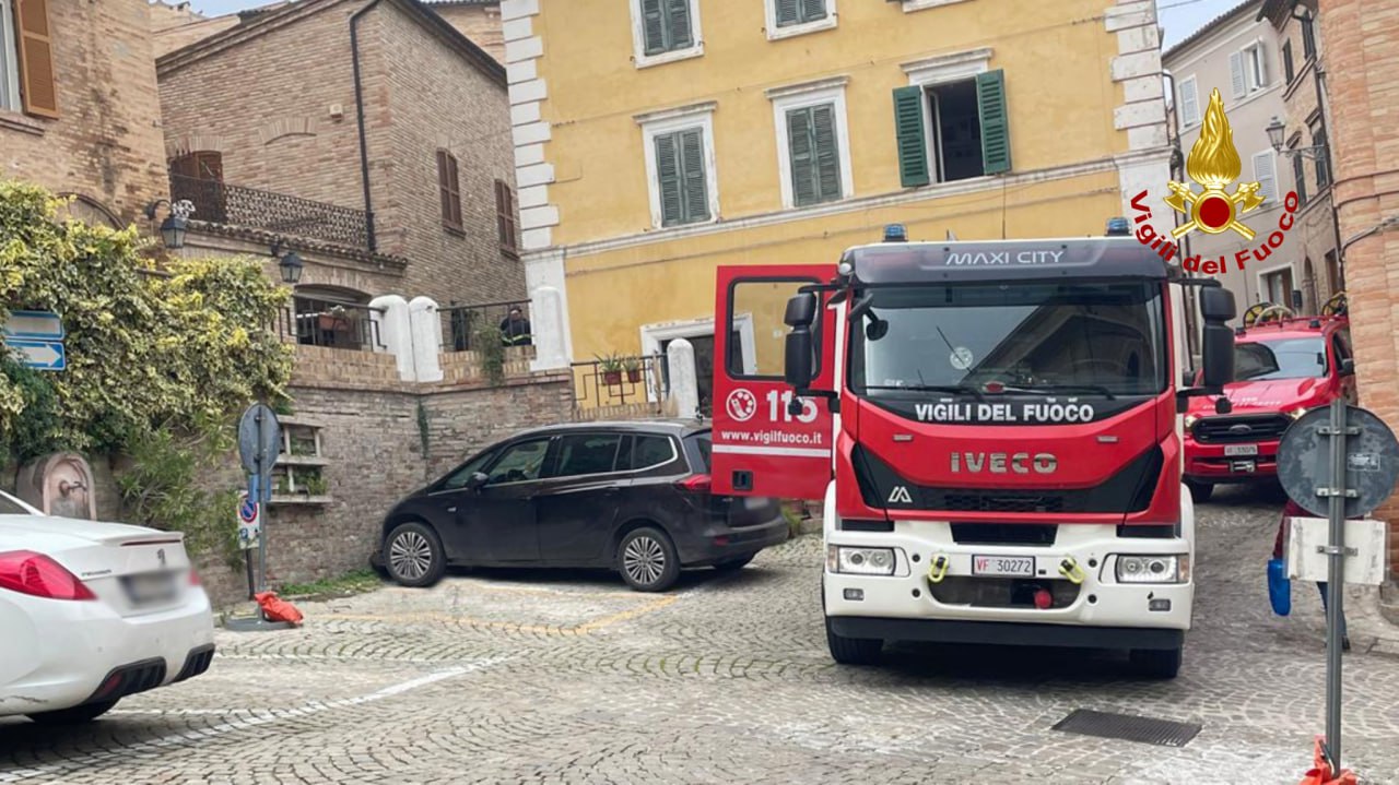 I vigili del fuoco a Montecassiano