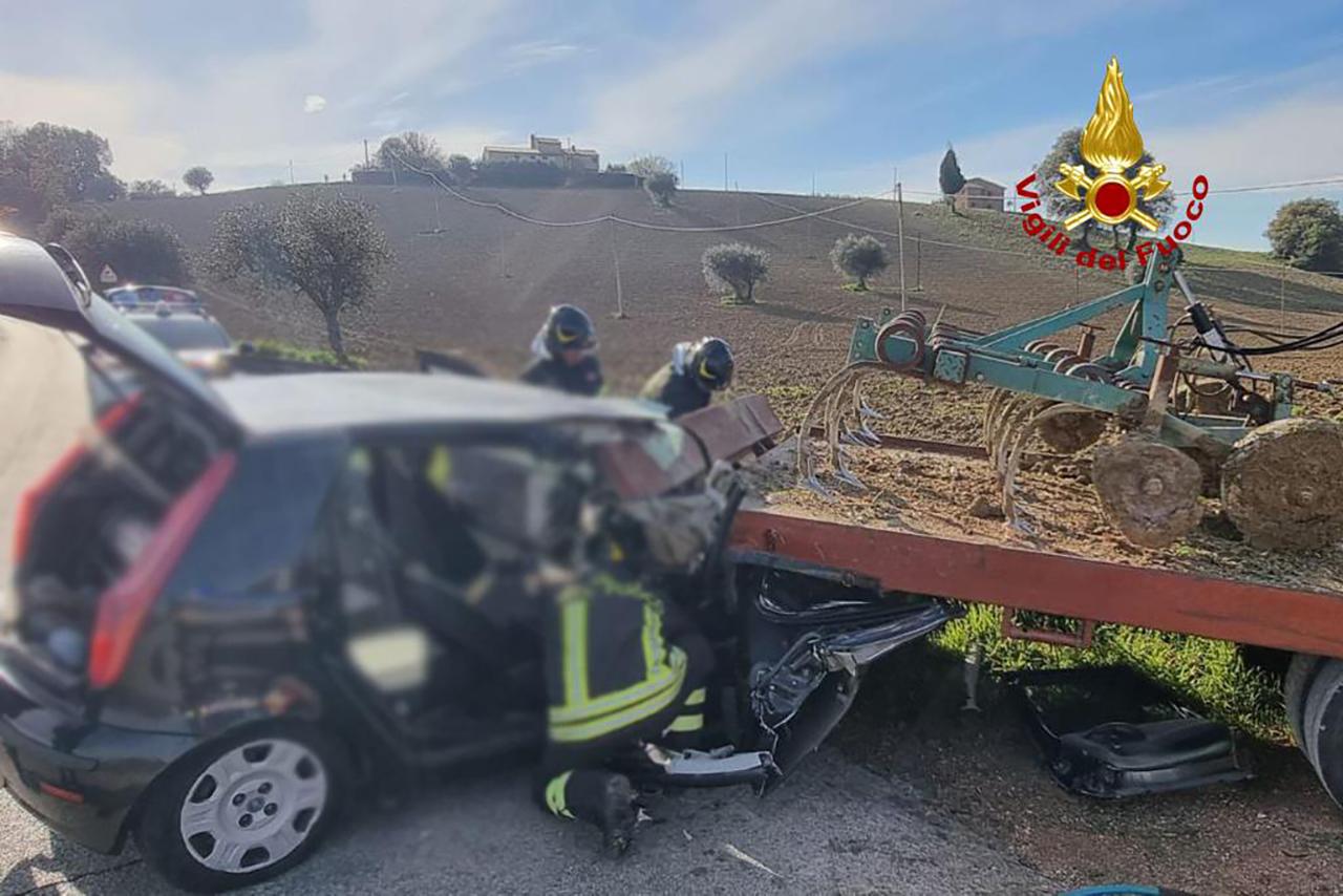 L'incidente in contrada San Biagio, nel territorio di Monte San Pietrangeli