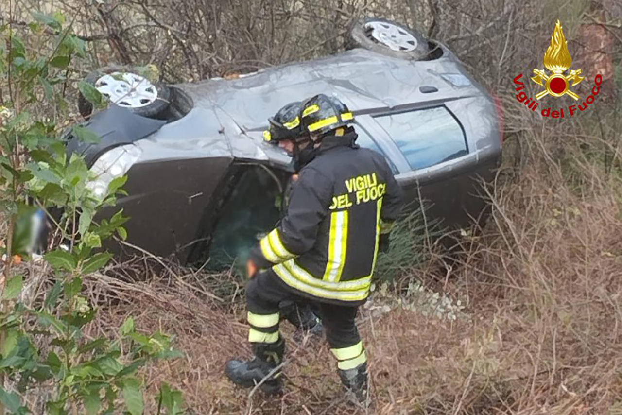 L'incidente stradale avvenuto ad Arcevia